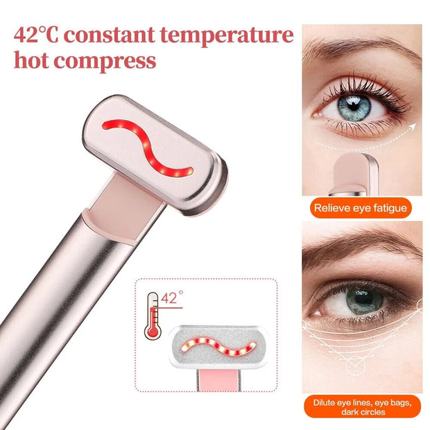 Microcurrent Temperature Red Light Eye Massage Stick - Shrewsburry